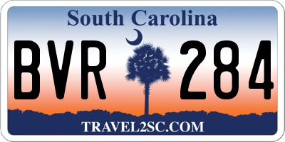 SC license plate BVR284