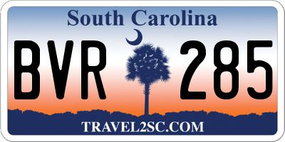 SC license plate BVR285