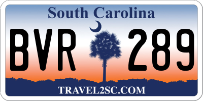 SC license plate BVR289