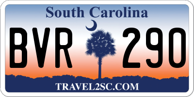 SC license plate BVR290