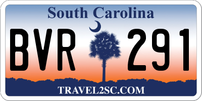 SC license plate BVR291