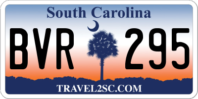 SC license plate BVR295
