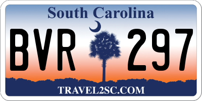 SC license plate BVR297