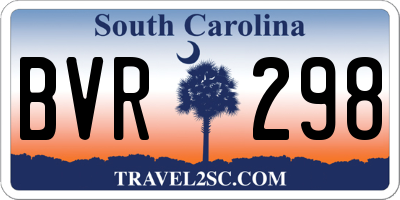 SC license plate BVR298