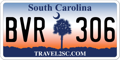 SC license plate BVR306