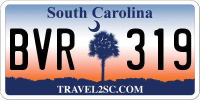 SC license plate BVR319