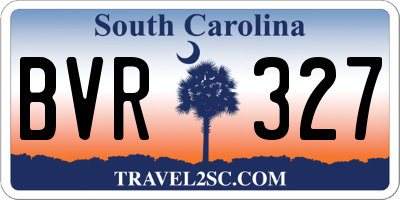 SC license plate BVR327