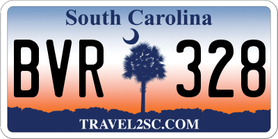 SC license plate BVR328