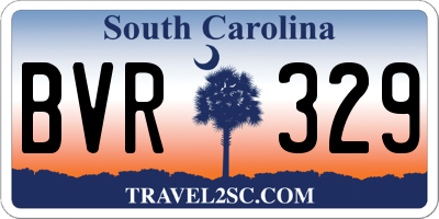 SC license plate BVR329