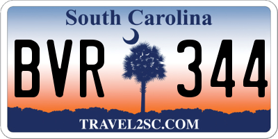 SC license plate BVR344