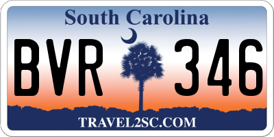 SC license plate BVR346
