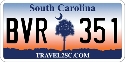 SC license plate BVR351