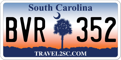 SC license plate BVR352