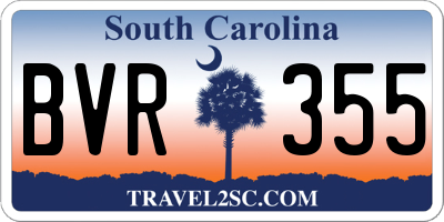 SC license plate BVR355
