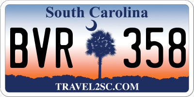 SC license plate BVR358