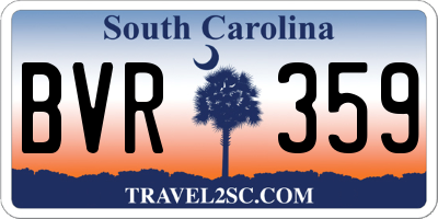 SC license plate BVR359