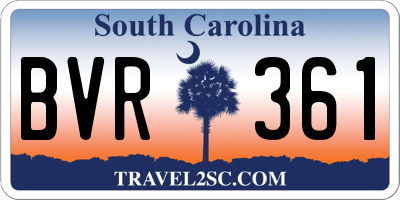 SC license plate BVR361