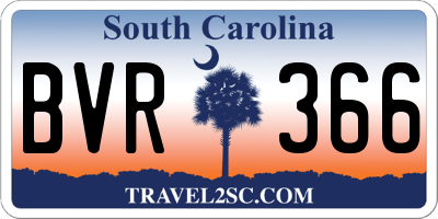 SC license plate BVR366