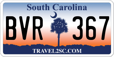 SC license plate BVR367