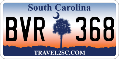 SC license plate BVR368