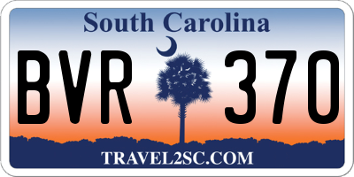 SC license plate BVR370