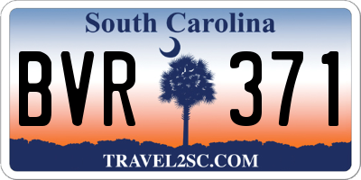 SC license plate BVR371