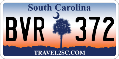 SC license plate BVR372