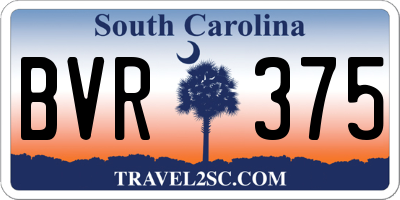 SC license plate BVR375