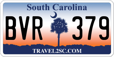 SC license plate BVR379