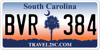 SC license plate BVR384