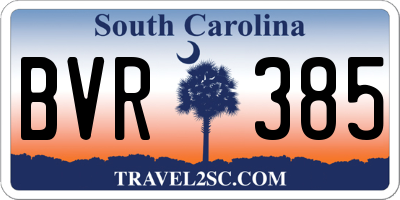 SC license plate BVR385