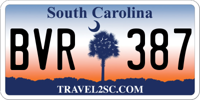 SC license plate BVR387