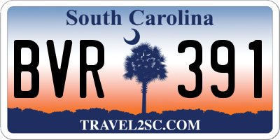 SC license plate BVR391