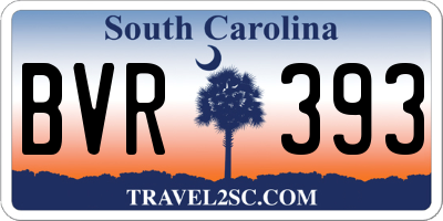 SC license plate BVR393