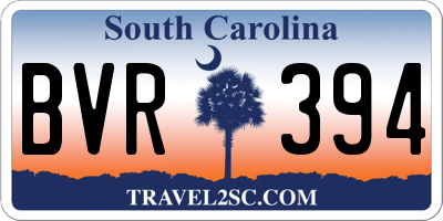 SC license plate BVR394