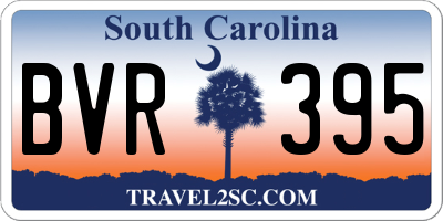 SC license plate BVR395