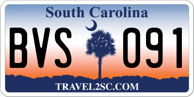 SC license plate BVS091