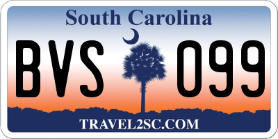 SC license plate BVS099
