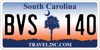 SC license plate BVS140