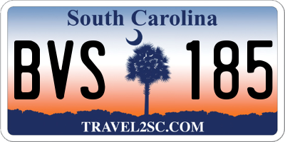 SC license plate BVS185