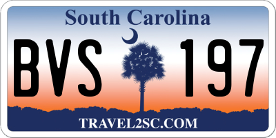 SC license plate BVS197