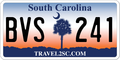 SC license plate BVS241