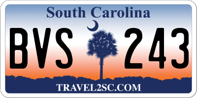 SC license plate BVS243