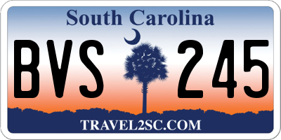 SC license plate BVS245
