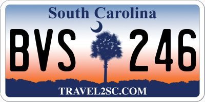 SC license plate BVS246