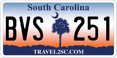 SC license plate BVS251