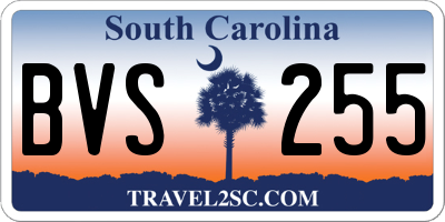 SC license plate BVS255
