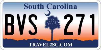 SC license plate BVS271