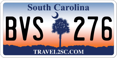 SC license plate BVS276