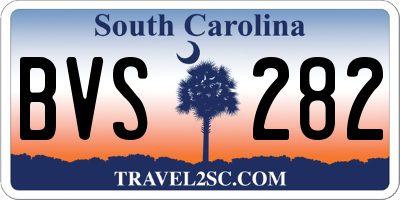SC license plate BVS282